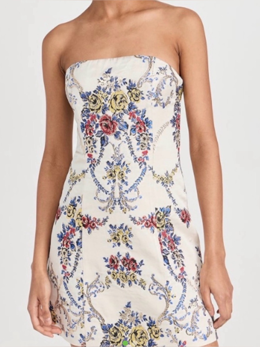Alice and Olivia floral strapless mini dress